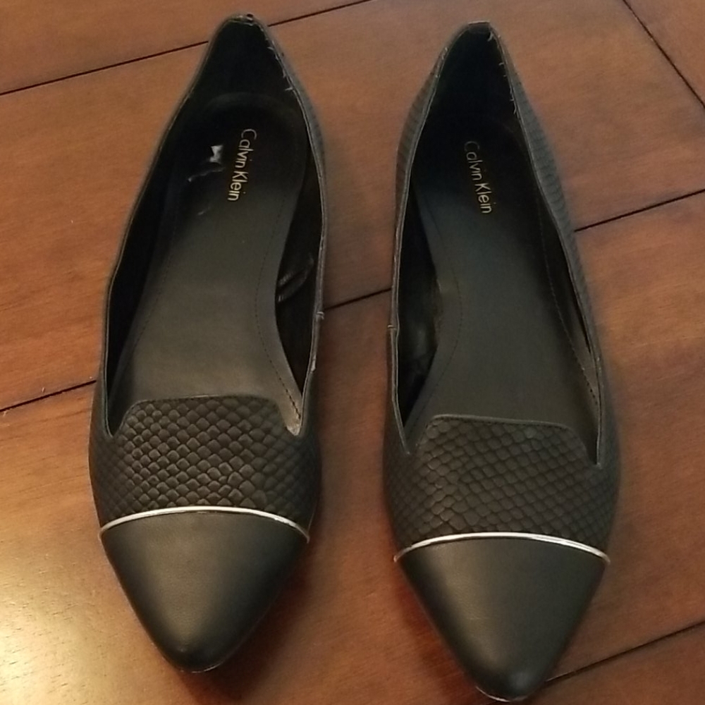 Calvin Klein snake print flats